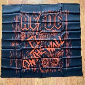 AC/DC Fly On The Wall Banner Wall Hanger 42”x 45” RARE vintage 80s